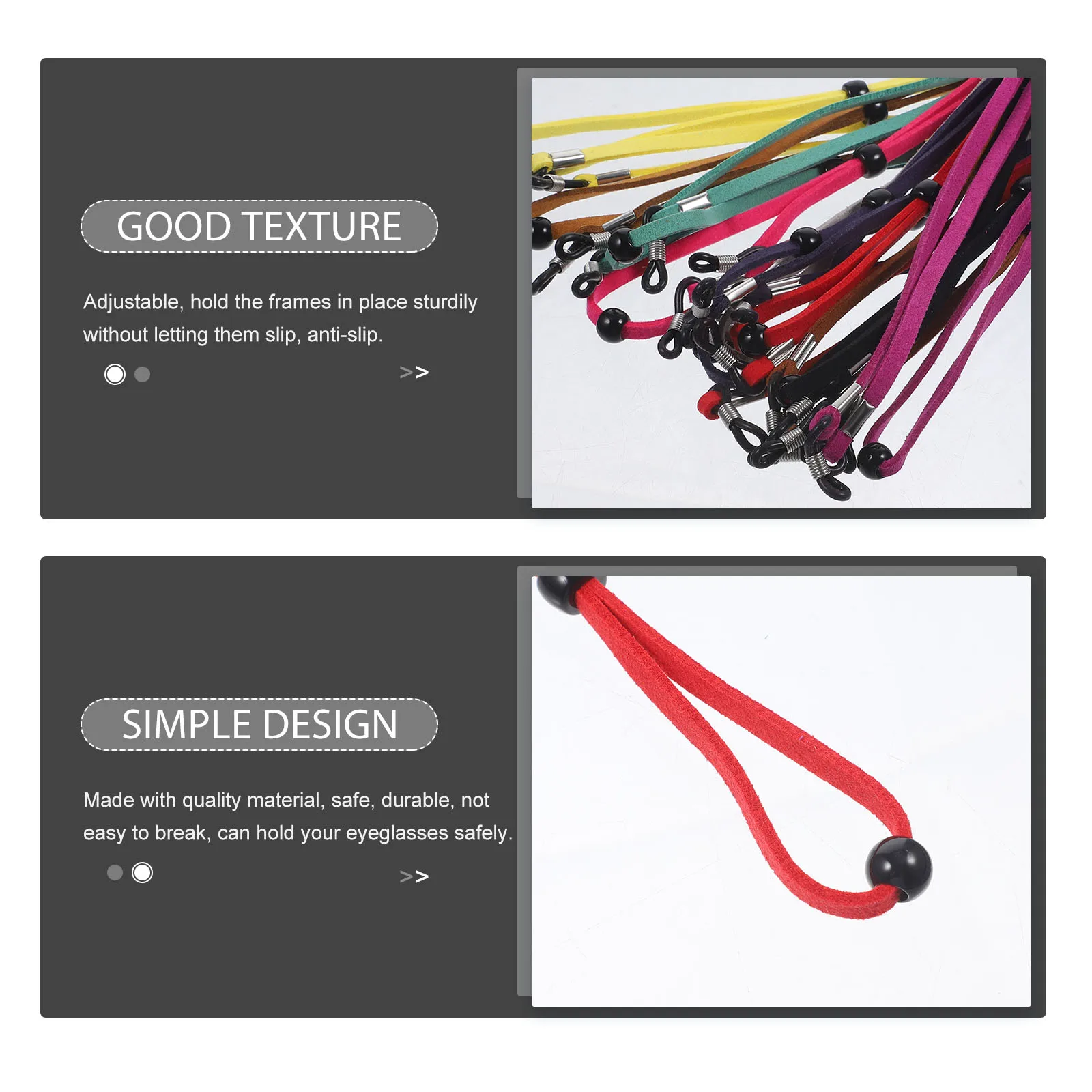 

10Pcs Glasses Lanyards Anti-Slip Adjustable Eyeglasses Straps for Sports Running Hiking Cycling Lightweight Durable Glasses