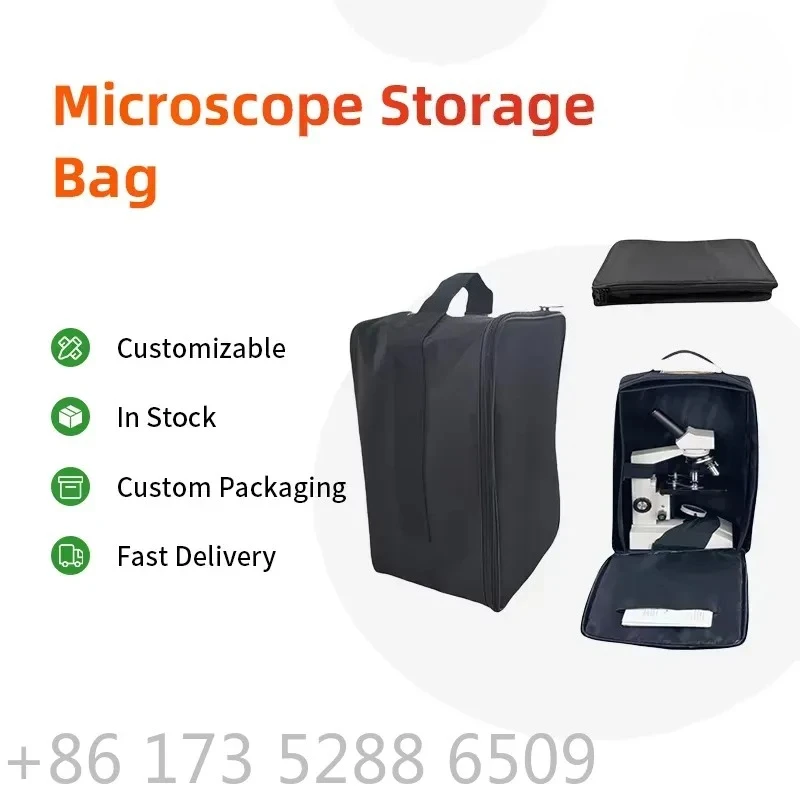 AP01 Shockproof Foldable Microscope Carry Bag Oxford Polyester Webbing Hand Case 38x25.4x18cm Compatible with for Jiangnan