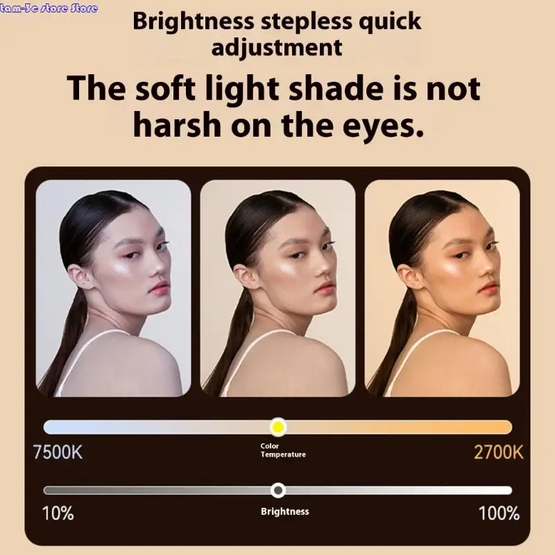 Đèn LED điện thoại D0UA Đèn chiếu sáng với gương 360 độ Xoay Light Selfie có thể điều chỉnh ánh sáng từ tính cho điện thoại 16