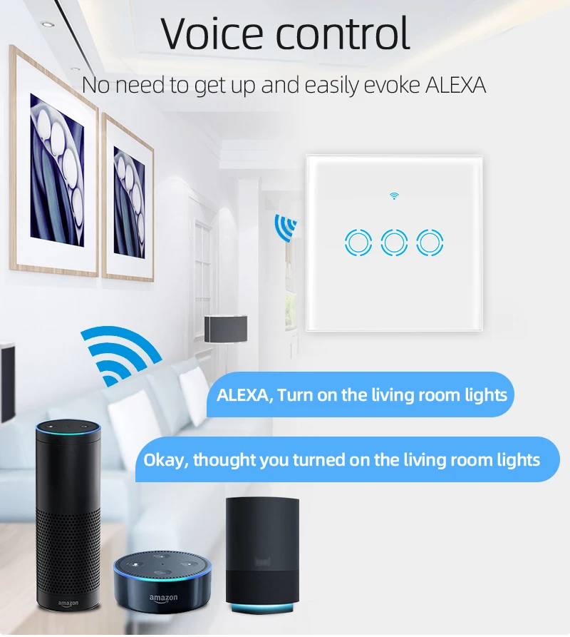 STLF الاتحاد الأوروبي الولايات المتحدة المنزل الذكي واي فاي جدار اللمس التبديل 1/2/3 عصابة الزجاج لوحة مفتاح الإضاءة مقاطعة Inteligente مفاتيح ذكية #6