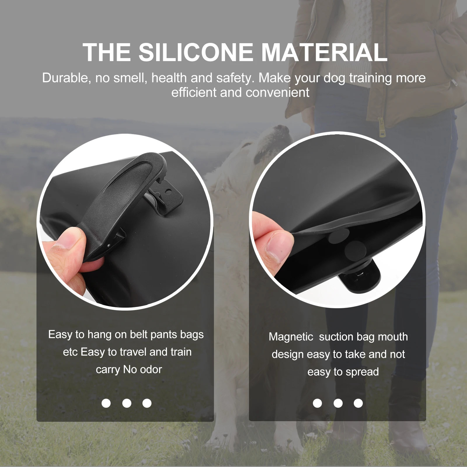 

Training Lightweight Pet Food Dispenser Treat Bag for Silica Gel Snack Bag Perfect for Outdoor Owners