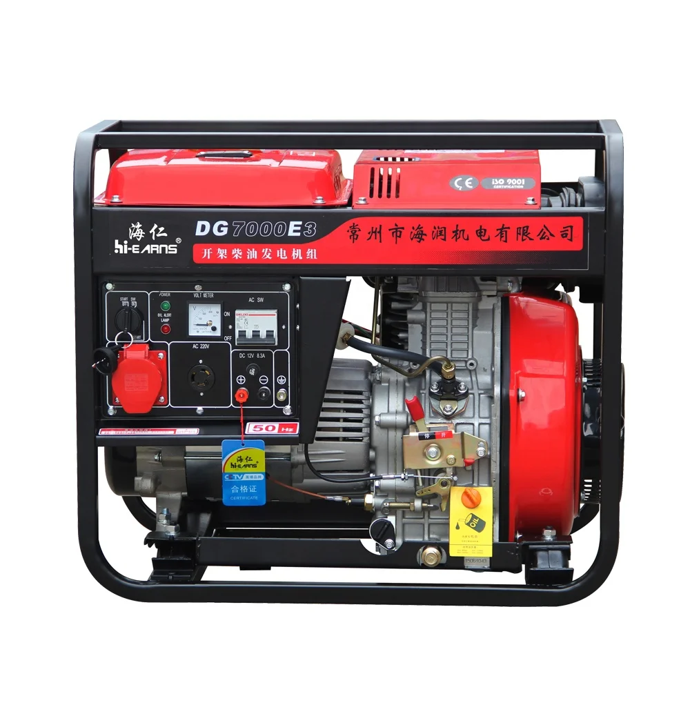 

Hi-earns Brand 188FA die·sel engine powered 5.5KW prime output portable die·sel generators