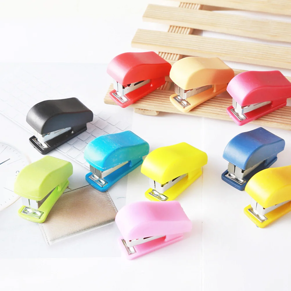 24pcs Mini Stapler Portable Desktop Stapler For Office School Home Lightweight Friendly Eco Friendly Desk Organizer