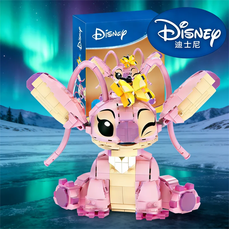 

New 2025 Stitch & Angel Building Blocks - Large Size Movable Ears Cartoon Toys Kids Creative Assembly Gift