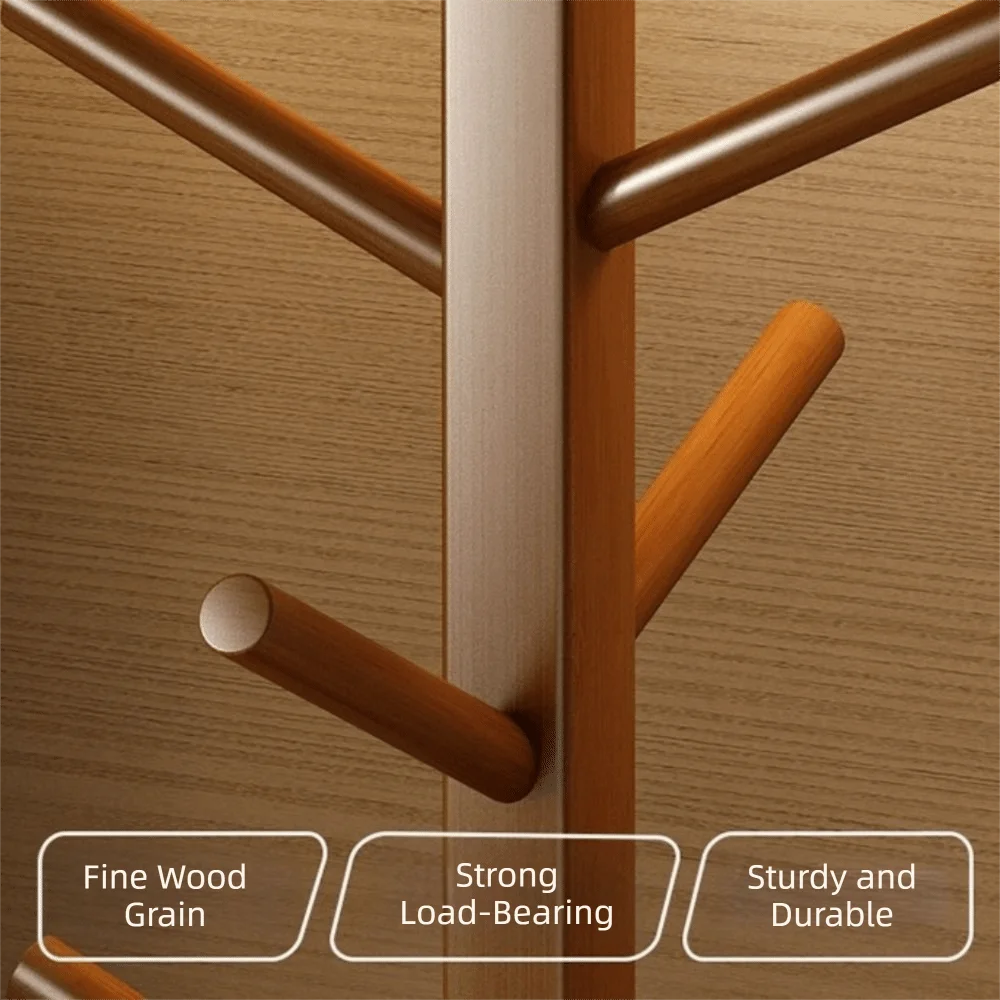 

Tree Shape Coffee Mug Holder Decorative Space Saving Compact Cup Rack with 6 Hooks Mug Hanging Display Rack for Living Room
