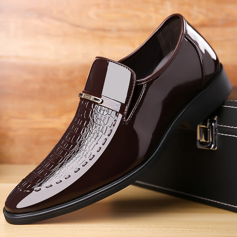 

Деловые деловые модельные туфли, мужские туфли большого размера 48, коричневые роскошные кожаные лоферы, мужские дизайнерские оксфорды без шнуровки с острым носком
