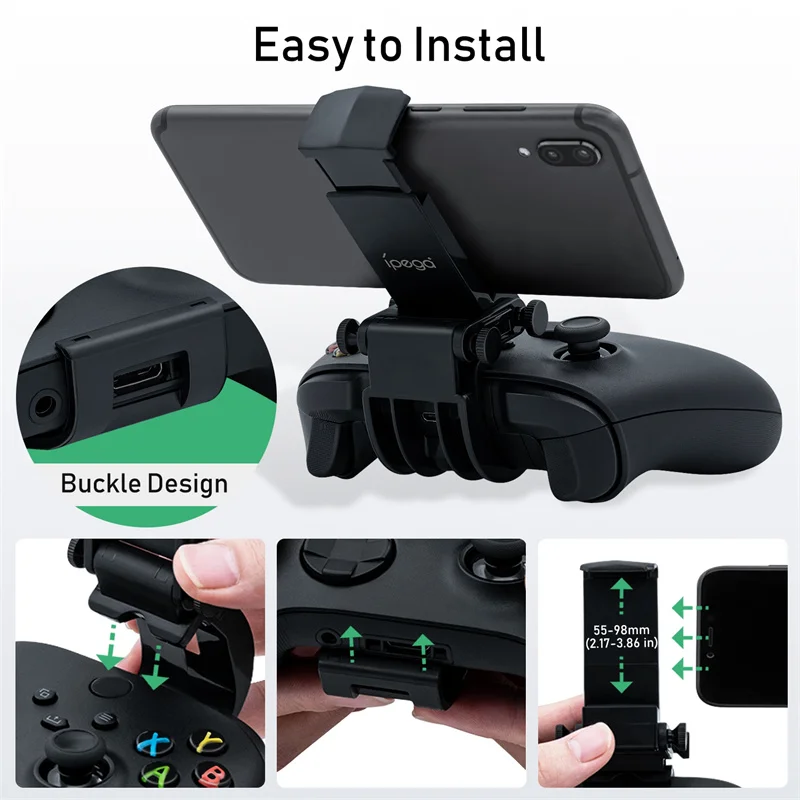 PG-XBS005 uchwyt do gier na telefon komórkowy do konsoli Xbox Series X/S/do Xbox One/Elite 2. kontrolery bezprzewodowe Gamepad