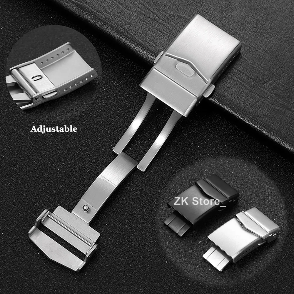 

18mm 20mm 22mm Watch Clasp Safety Folding Buckle 316L Solid Stainless Steel Men Women Watch Buckle Watch Strap Accessories