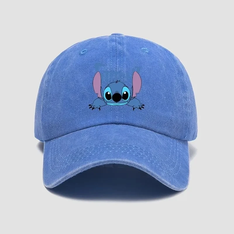 Stitch Casual Hat Miniso Disney Anime Figures Baseball Caps Breathable Snapback Sun Hats Adjustable Peaked Cap Unisex Adult Gift