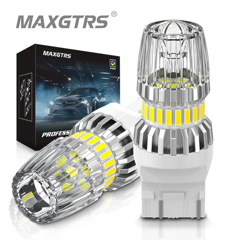 2szt T20 W21W W21/5W LED 7440 7443 1157 P21/5W Żarówka LED Canbus Red Brilliant Samochodowe tylne światła postojowe Automatyczne światło hamowania 12V