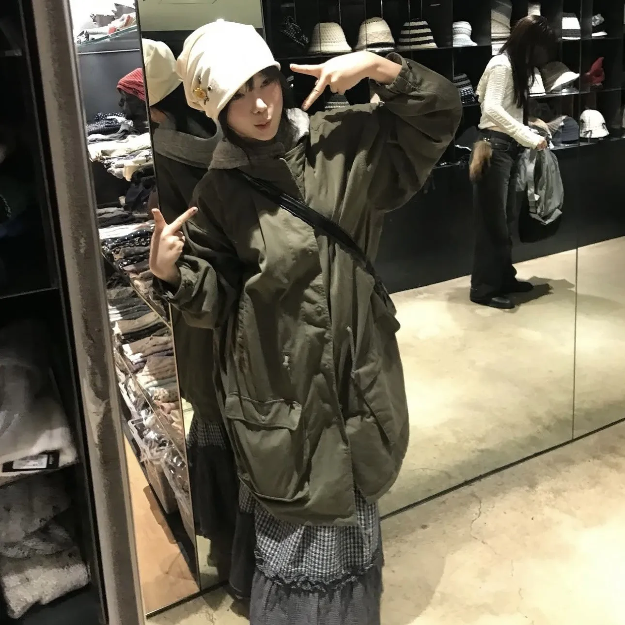 

Detachable Hooded Dstring Workwear Sle Coat Medium Length Cartoon Sle Women's Premium Faion Commute Long Sve Zipper