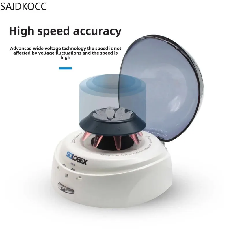 Mini Centrifuge Palm Centrifuge 5000rpm Laboratory Centrifuge Up To 8PCR Tubes of 0.5ml 1.5ml 2ml Two Rotors RCF 1360xg