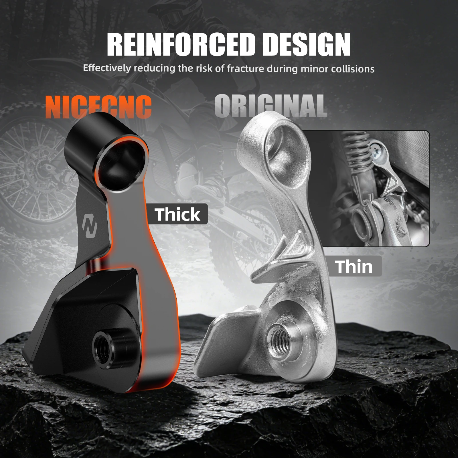 NICECNC For Stark Varg 80HP EX MX SM 2024 2025 2026 Electric Dirt Bike Adjustable Kickstand Side Stand Mount Bracket Kit