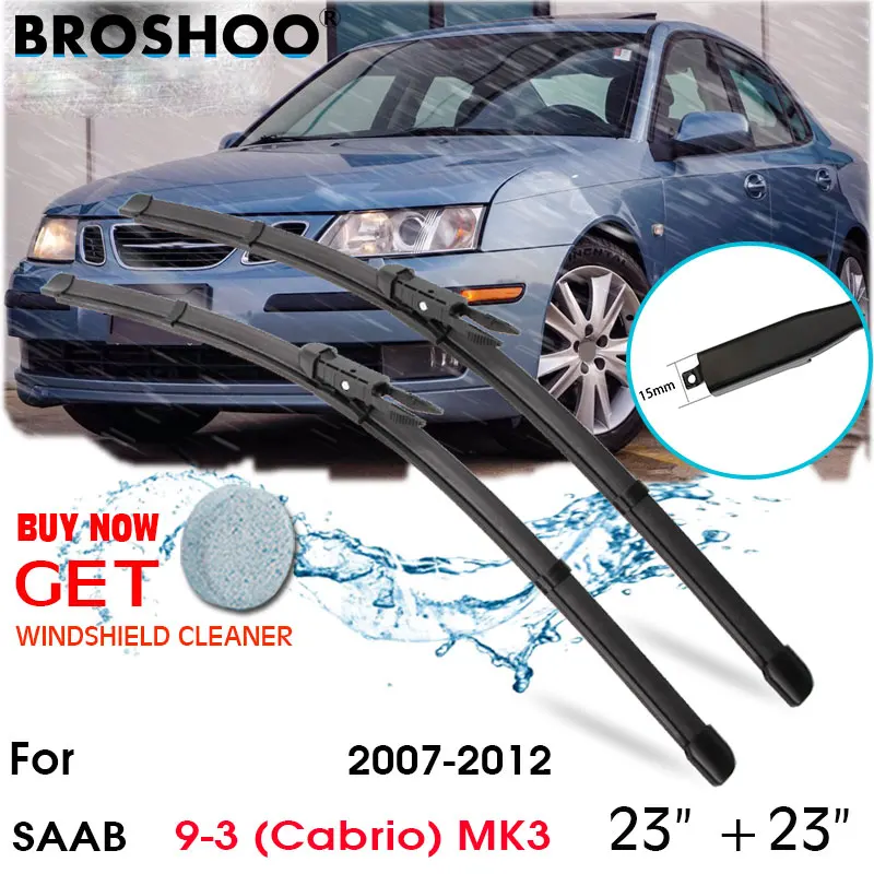 

Car Wiper Blade Front Window Windscreen Windshield Wipers Blades Auto Accessories For Saab 9-3 (Cabrio) MK3 23''+23'' 2007-2012