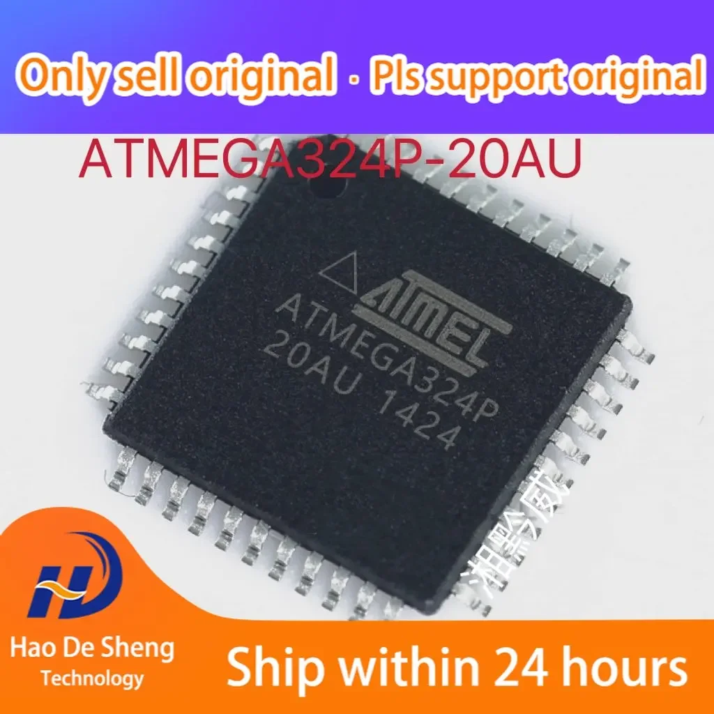 10PCS/LOT ATMEGA324P-20AU ATMEGA324P-20 QFP-44 New Original in Stock