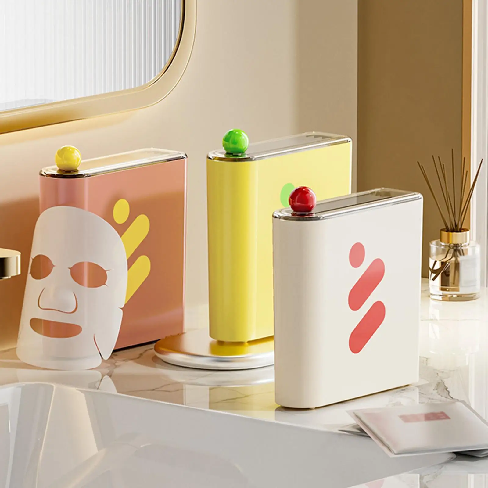 

Ящик для хранения маски для макияжа, контейнер для хранения, многофункциональный современный компактный