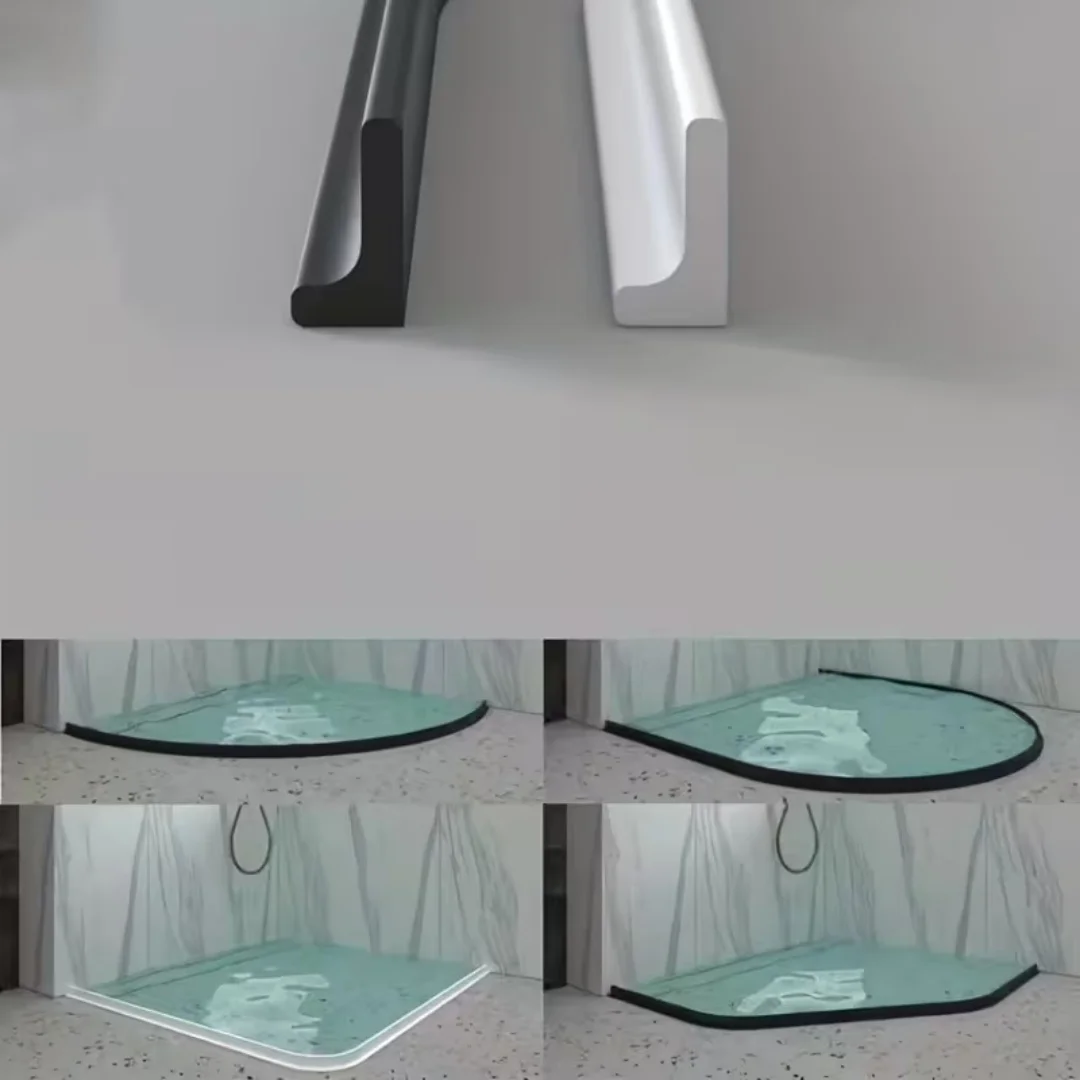 

PVC shower sealing strip: 78.74 inches in length, self-adhesive, suitable for bathrooms, kitchens, and shower rooms