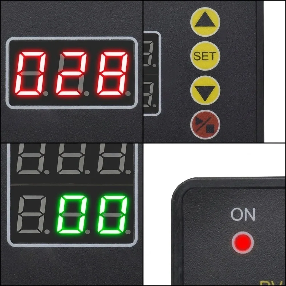 DC 12V Digital Timer Switch Programmable Time Delay Module for For relay Control Dual LED Display Black Housing
