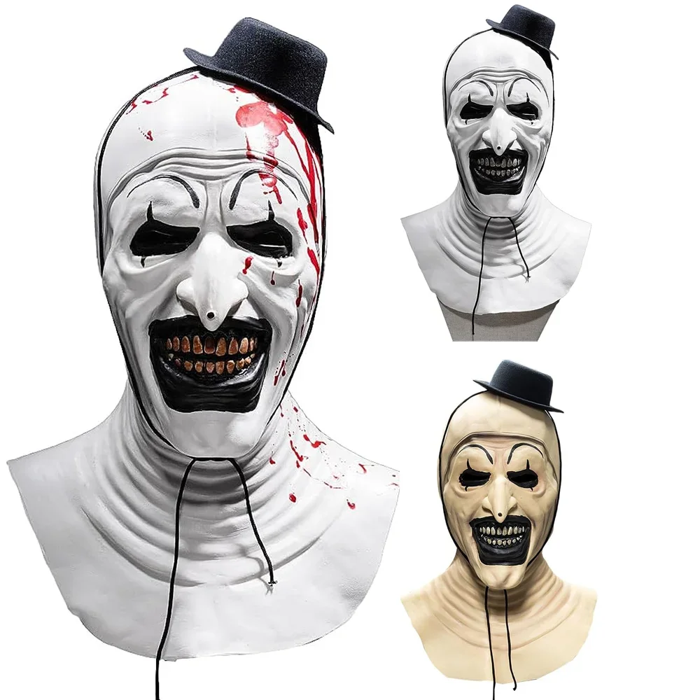 

Art The Clown Mask Terrifier Cosplay Costume Terror Clown Masks Full Face Mask Halloween Carnival Party Adults Mask