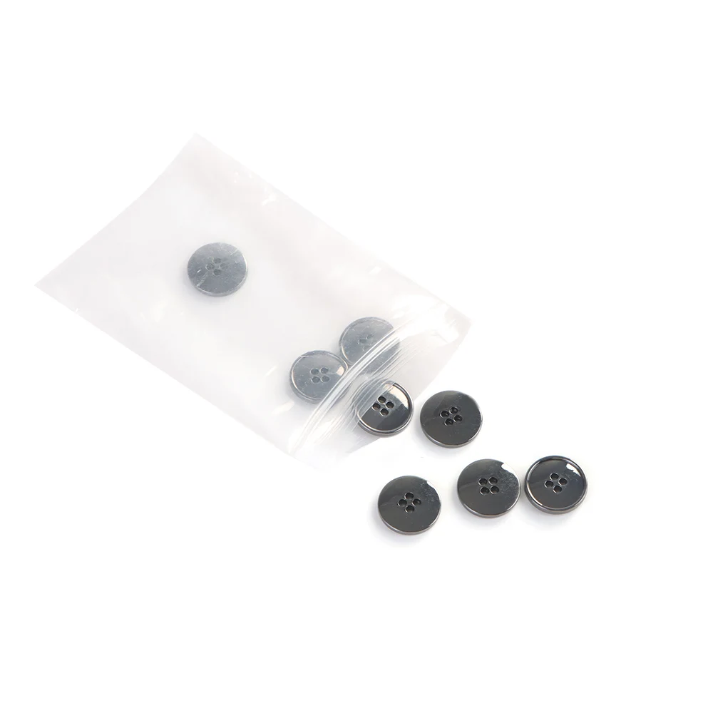 20pcs Gunmetal 15mm Metal Sewing Buttons, 4-Hole Round Buttons for Suits, Shirts, Coats, Clothes, DIY Craft