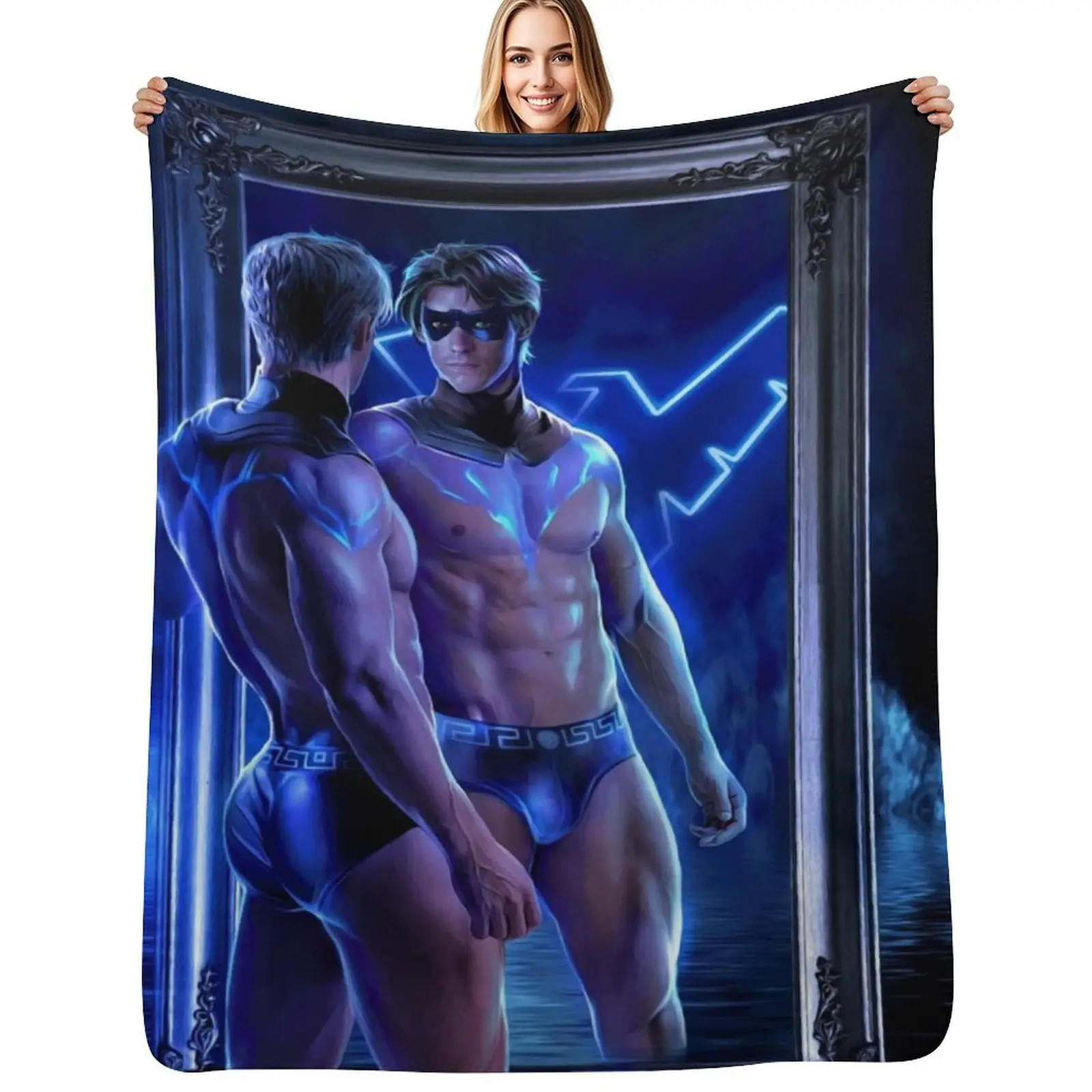 

NIGHT glow Throw Blanket Cozy Sofa Blanket for TV Watching Napping