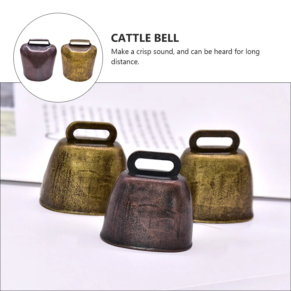 2 Pcs Goat Cattle and Sheep Bell Accessories Pet Supplies Cow Rustic Iron Bells for Farming