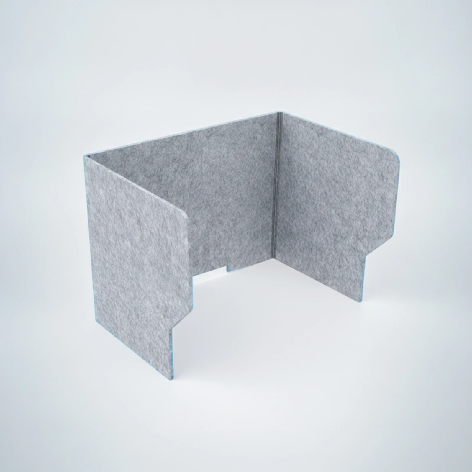 Desk Divider with Cutouts Three-Sided Desk Screen with Cutout Acoustic Table Screen Noise Reducing Compact for Office Workers
