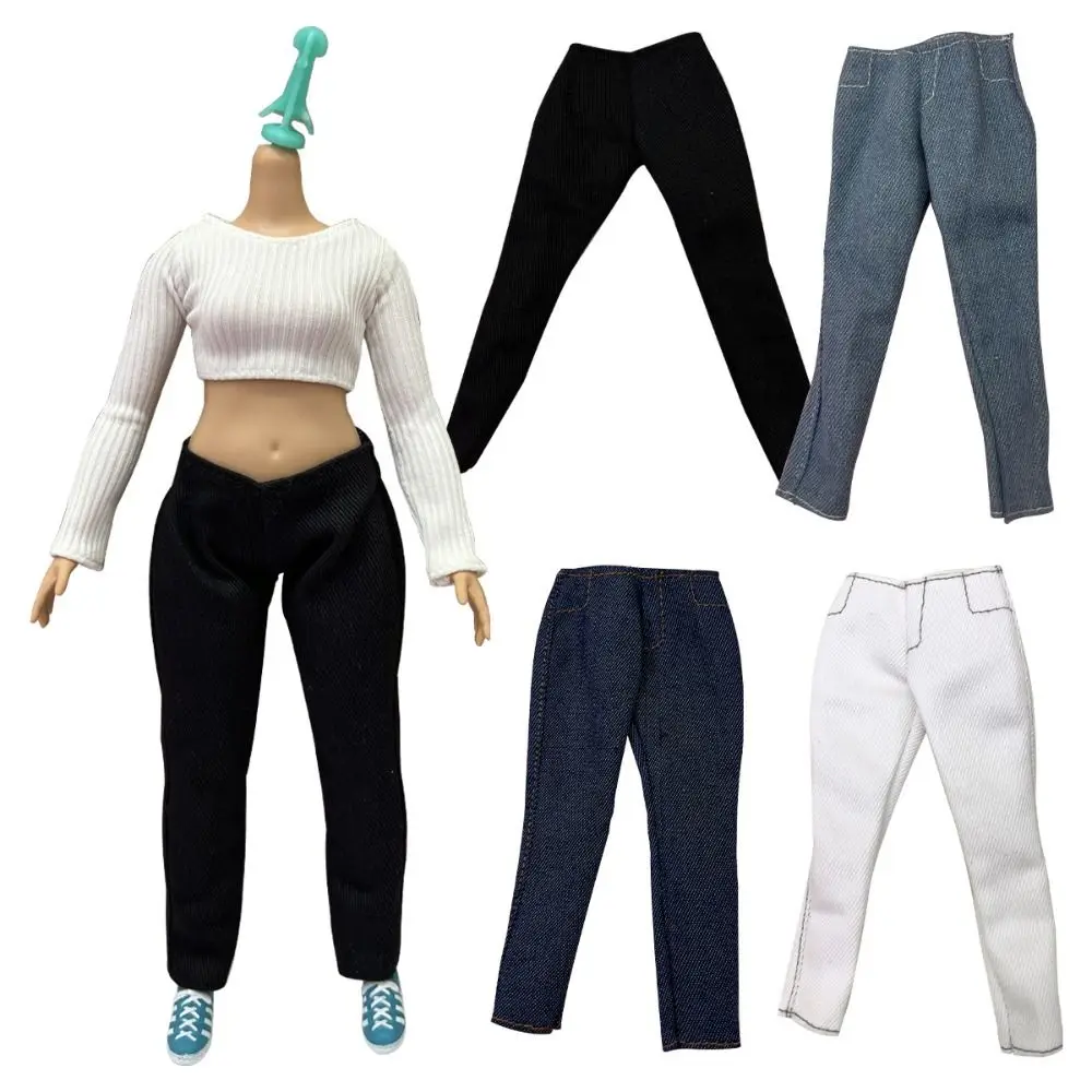 Jeans Leather Pants Shorts Doll Clothes For 30cm Doll Trousers Jeans Jacket Casual Wears for 1/6 BJD Dolls Accessories Kids Toys