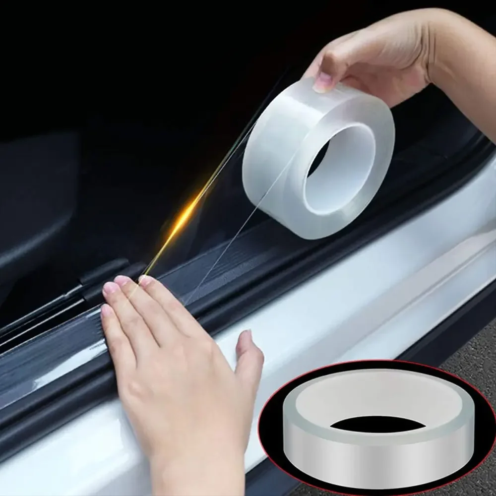 

300cm Car Anti-collision Protection Strip Tape Scratchproof Car Threshold Transparent Film Door Edge Rim Car Sill Guard Strip