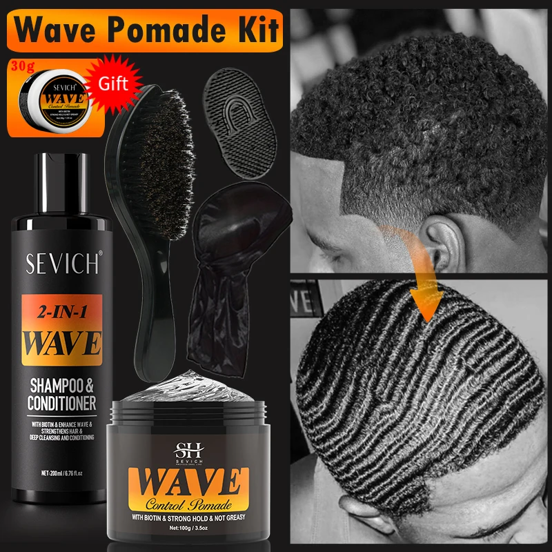 

Sevich Wave Hair Gel 360 Deep Waves Control Pomade Wavy Hair Oil With Brush Sport Strong Hold Wavy Frizz Control Gel For Men