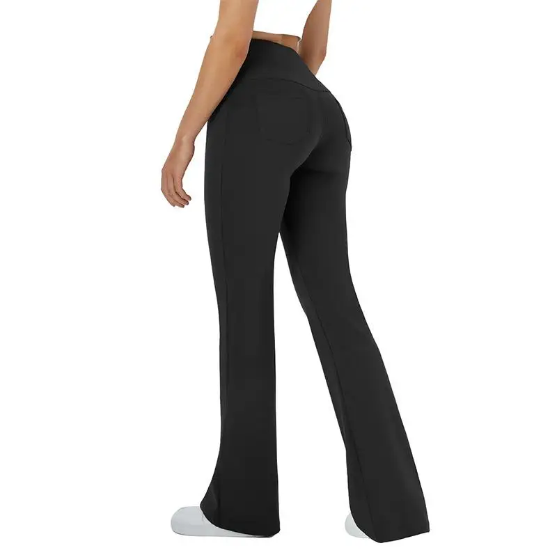 ハイウエスト ベルボトムパンツ フィットネス ヨガ カジュアル レディース ルーズフィット ロングパンツ クロスボーダー 2025TK GBXMAOブランド