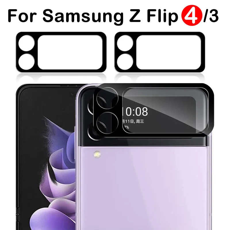 3Pcs 3D Camera Lens Protector for Samsung Galaxy Z Flip 4 3 Lens Screen Protector Tempered Glass Film for Galaxy Z Flip4 Z Flip3