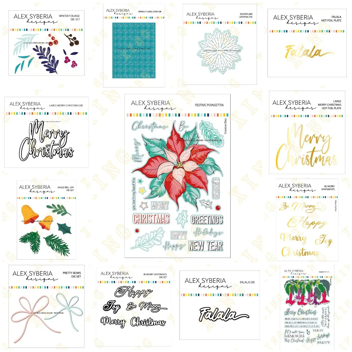 

Merry Christmas Snowflake Sentiments Metal Cutting Dies Stamps Stencil Hot Foil Scrapbook Diary Decoration Embossing Template