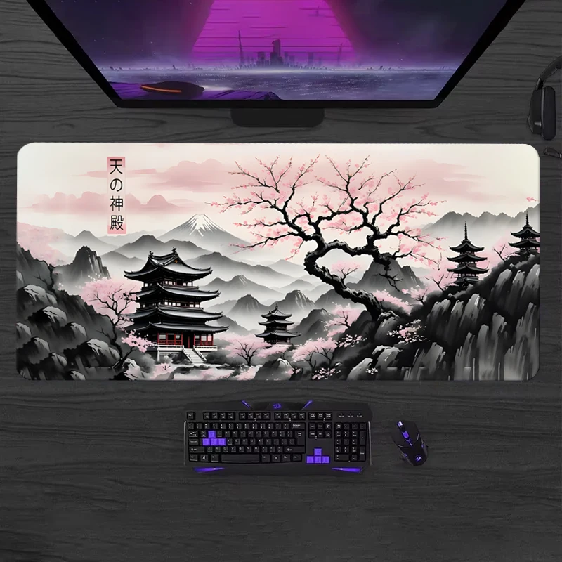 

Силиконовый игровой коврик для мыши с красивым пейзажем, большой коврик для клавиатуры, топографический коврик для мыши для клавиатуры с противоскользящим настольным ковриком