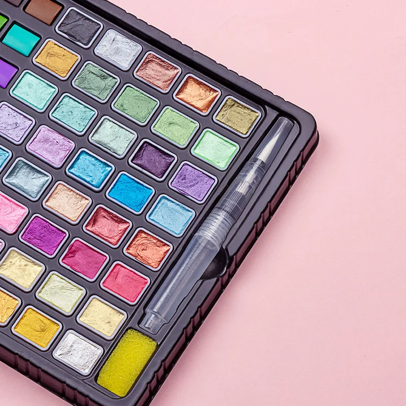 24/36/48/88 Colors Pearlescent Solid Water color Art Supplies for Artist Pigment Set Environmental Protection Watercolor Paint