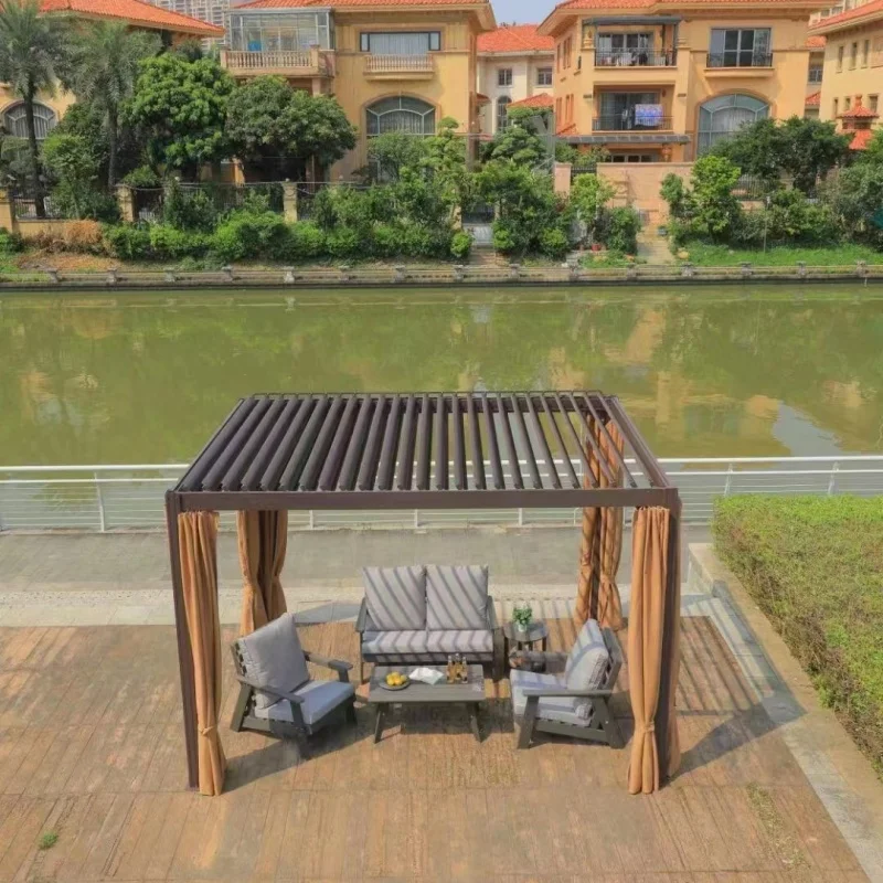 Custom Printed Aluminum Pavilion Gazebo & Pergola Chinese Garden Outdoor Canopy Unique Design for Outdoor Living Space