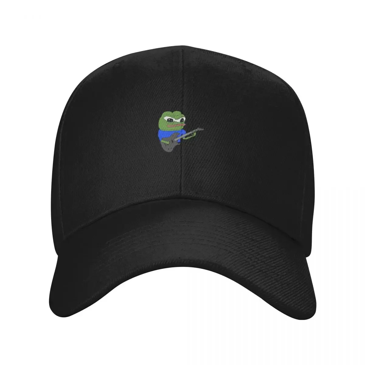 

Rare Pepe Playing GuitarT-Shirt Baseball Cap Ball Cap cute Military Cap Man Icon Baseball Men Women's