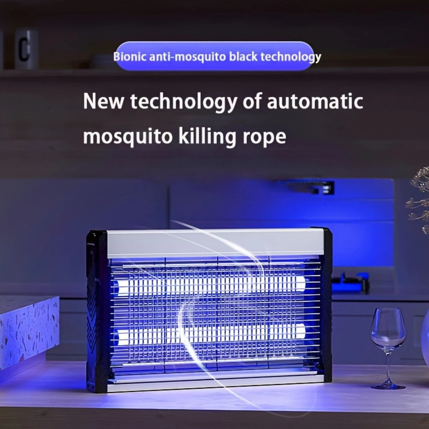 Effective USB-Powered Indoor Insect Eliminator - Attractive Mosquito Killer Lamp with Hanging Chain and Detachable Tray - Perfec
