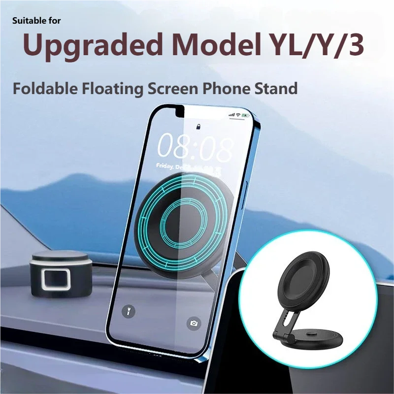 Suporte Magnético Oculto para Celular para Tesla Model 3 Y YL 2021-2026, Suporte Magnético para Celular, Montagem Magsafe
