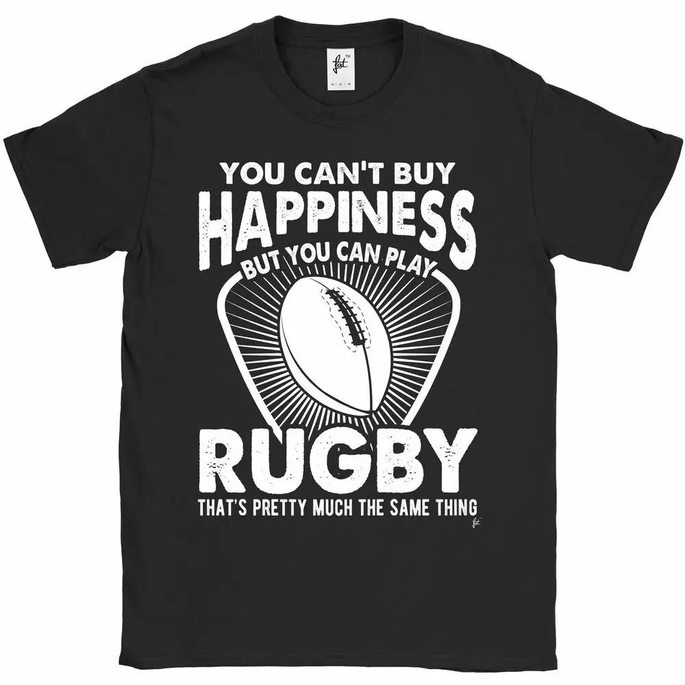 You Can't Buy Happiness  Can Play Rugby Same Thing Mens T-ShirtUnisex Women's Summer Cotton Luxury Brand Retro Oversized