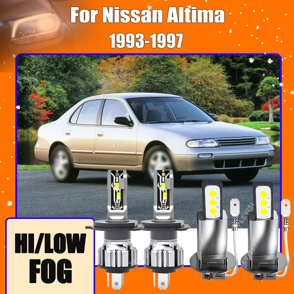 

High-Visibility H4 H3 LED Headlight Fog Light Upgrade csp Chips For Nissan Altima 1993 1994 1995 1996 1997 Maxima 2000 2001