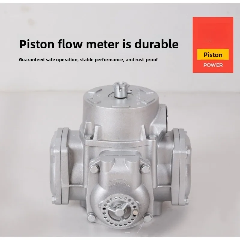 50 65 Piston Flow Meter Fuel Dispenser Parts Aluminum Alloy 0.3% Accuracy High Flow mastil bandera
