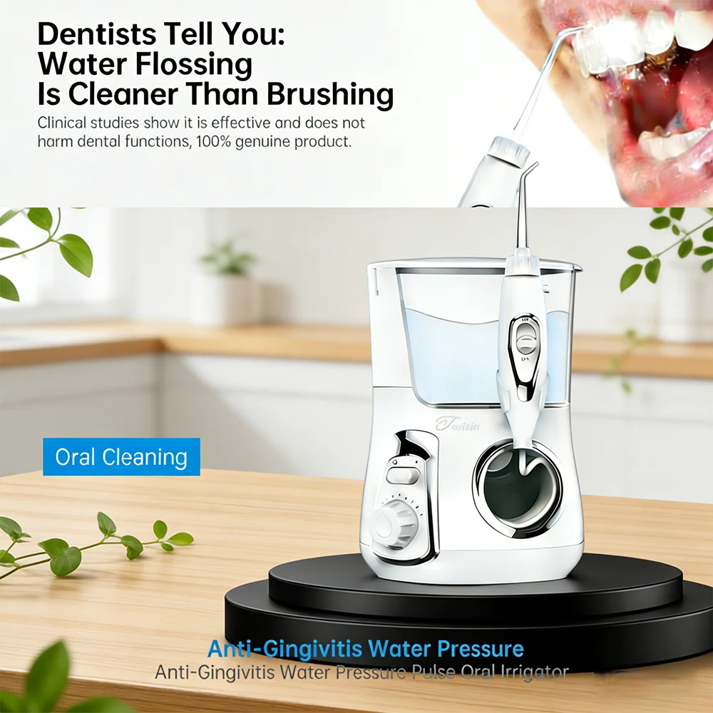 

Настольный электрический ирригатор для чистки зубов, 800 мл, 10 режимов, 5 насадок, для ежедневного ухода