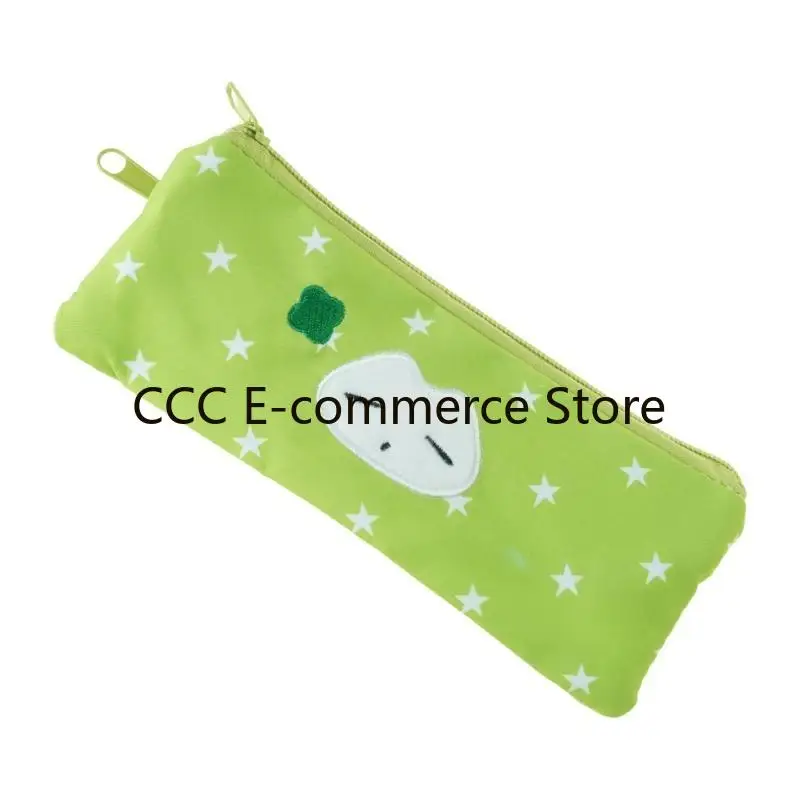 Star Print Pencil Case Double Layered Pen Case Pen Pouches with 2 Compartments R58A