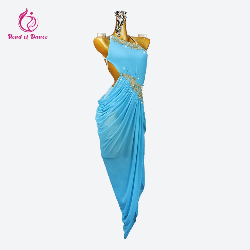 Robe de danse latine pour femmes, Costume de soirée Midi pour filles, vêtements de fête, Long, Sexy, compétition, vêtements de bal élégants pour adultes, 2025