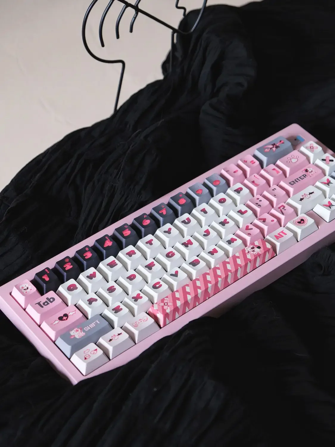 

Колпачок клавиш Dark Bear 142 клавиши PBT Keycap Cherry Original Factory Height Пятисторонний процесс сублимации