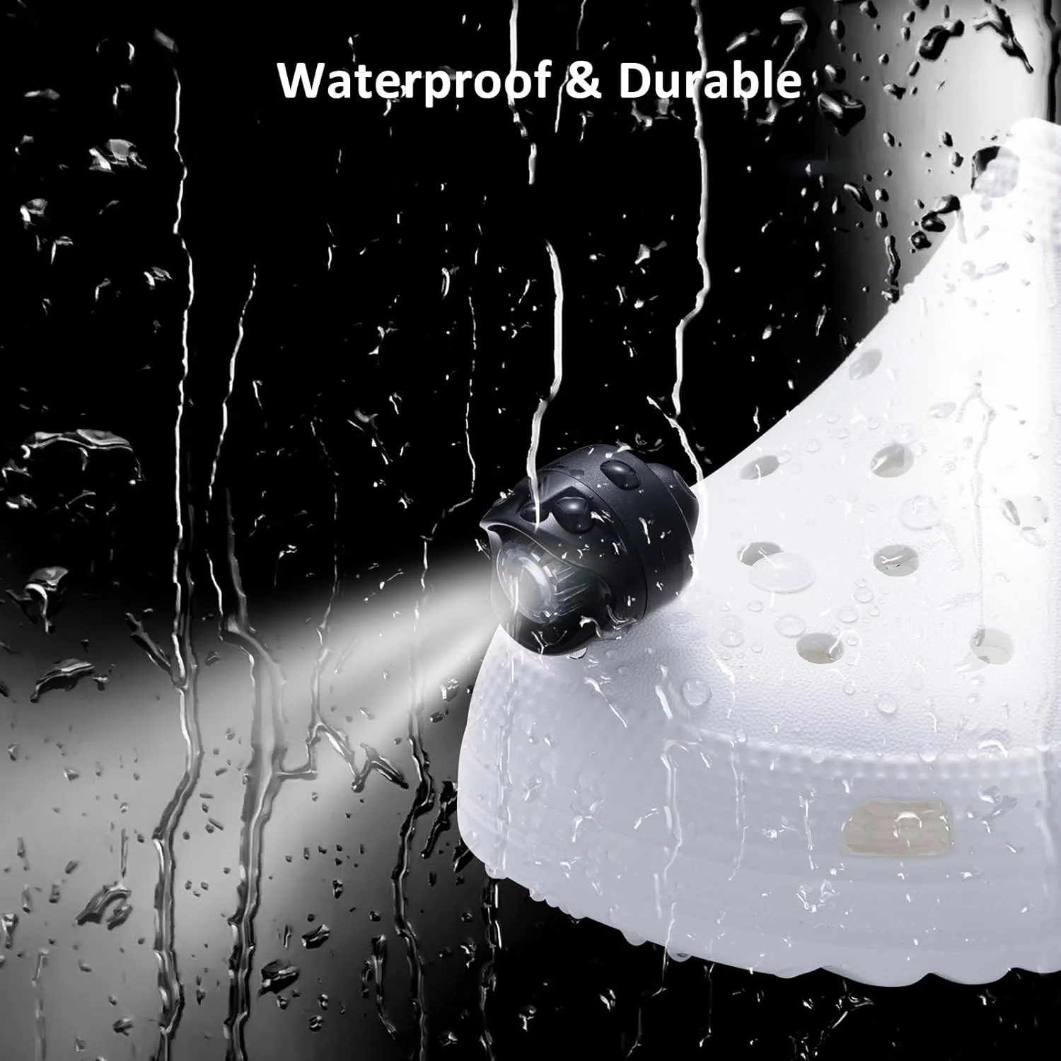 

Enhanced IP65 Waterproof Croc Headlights - Excellent Set of 2 for Adult. Hands-Free Night Lights with Blue Glow, Perfect for Cam