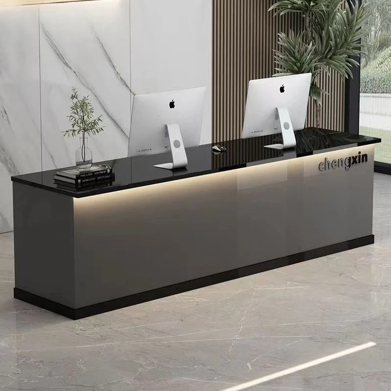 

High-grade Load-bearing Reception DesksThickened Solid Reception Desks Premium Reinforced Office Furniture Mesa De Recepção LJ40