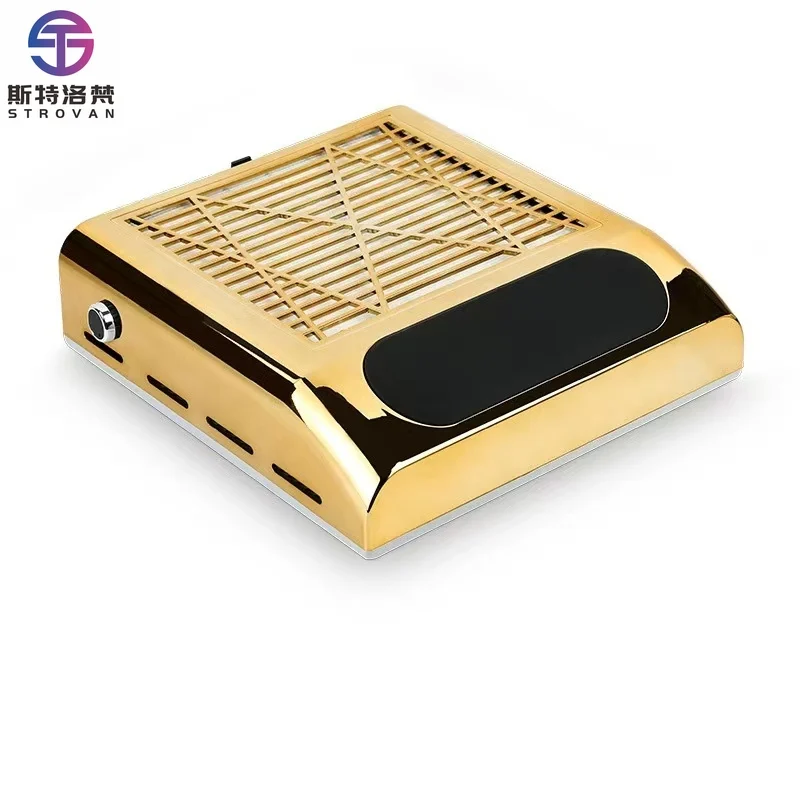 

STLF LZS New Model Gold 80W Nail Dryer Tool Metal Vacuum Cleaner with Nail Table Dust Collector