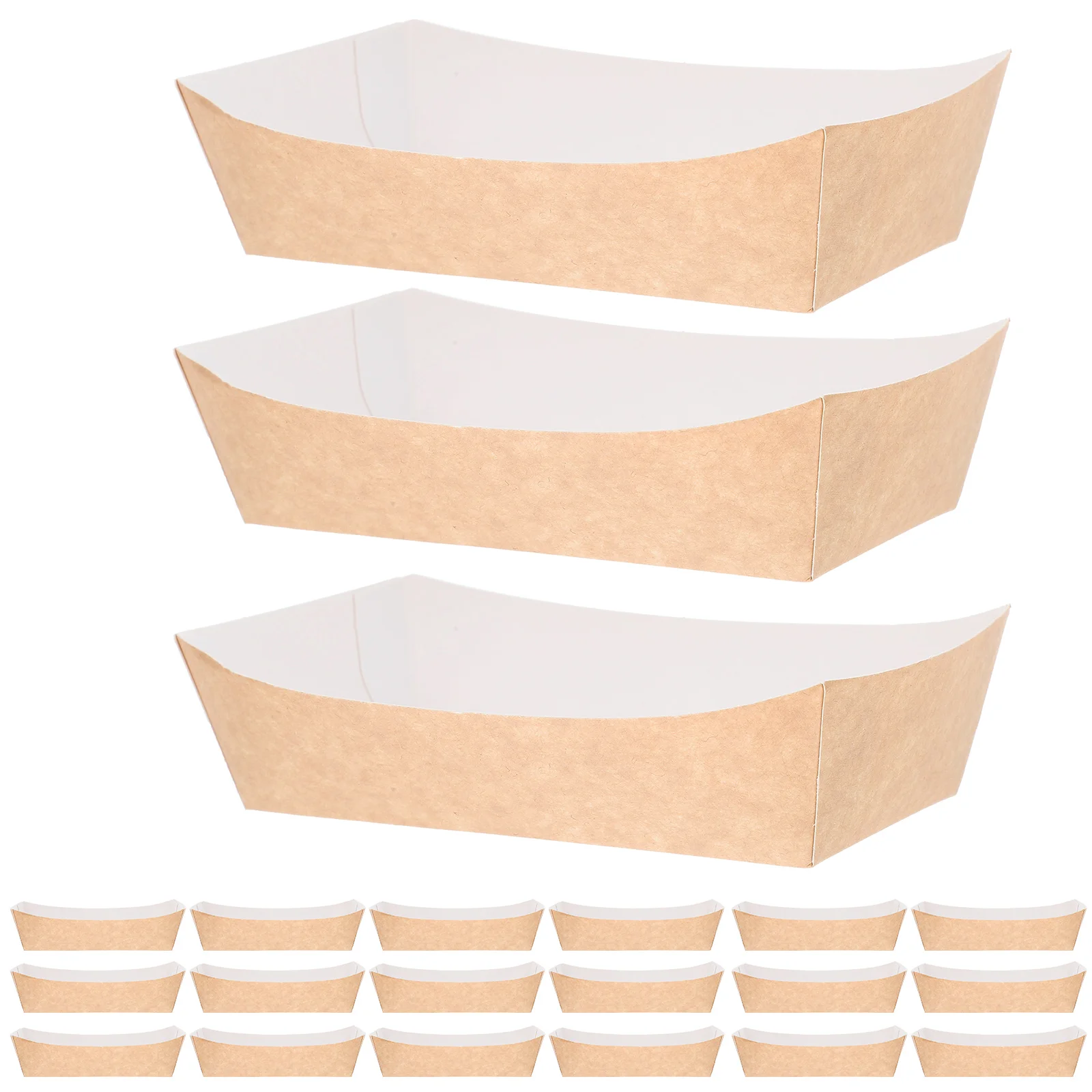 100 Pcs Paper Boat Box Tray Cocktail Plates for Appetizers Charcuterie Trays Disposable Food Boats Sushi Serving